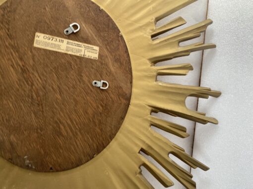 1970' Oval Sun Mirror, Golden Resin 86 x 66 cm - Image 15
