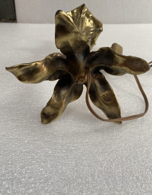 1900' Pair Of Flower Lamps In Bronze ∅ 16 cm H 34.5 cm - Image 8