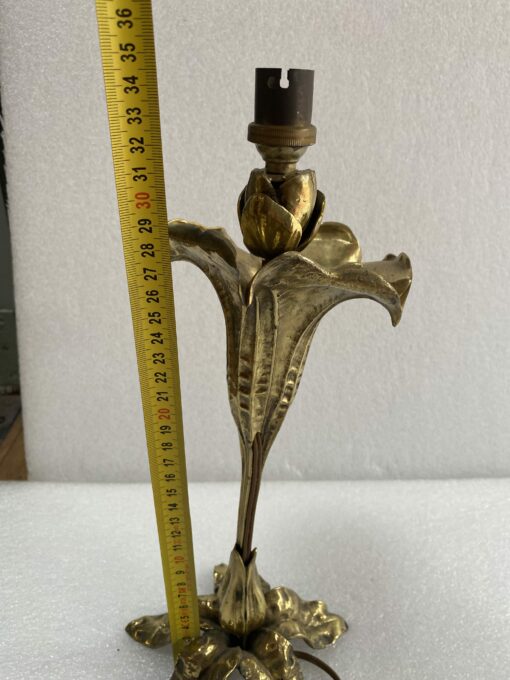 1900' Pair Of Flower Lamps In Bronze ∅ 16 cm H 34.5 cm - Image 11