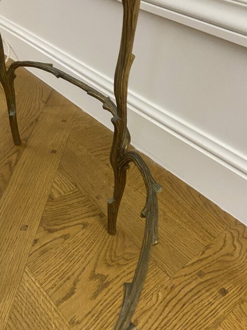 1950/70' Table De Salon En Bronze Doré Décor Végétal Style Maison Charles – Image 6