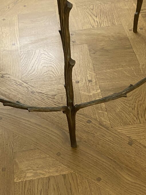 1950/70' Table De Salon En Bronze Doré Décor Végétal Style Maison Charles – Image 17