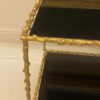 1950/70' Pair Of End Of Sofa Maison Jansen ,Gited Bronze, With Tops In Black Glasses 50 X 37 cm - Image 4