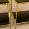 1950/70' Pair Of End Of Sofa Maison Jansen ,Gited Bronze, With Tops In Black Glasses 50 X 37 cm - Image 6