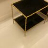 1950/70' Pair Of End Of Sofa Maison Jansen ,Gited Bronze, With Tops In Black Glasses 50 X 37 cm - Image 8