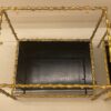 1950/70' Pair Of End Of Sofa Maison Jansen ,Gited Bronze, With Tops In Black Glasses 50 X 37 cm - Image 10