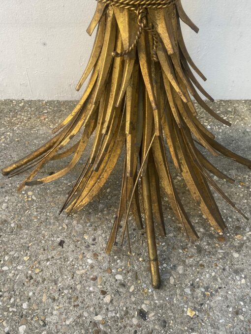 1970′ Wheat Sheaf Console Model After Goosens Golden Metal DLG Coco Chanel 64 X H 79 cm - Image 4