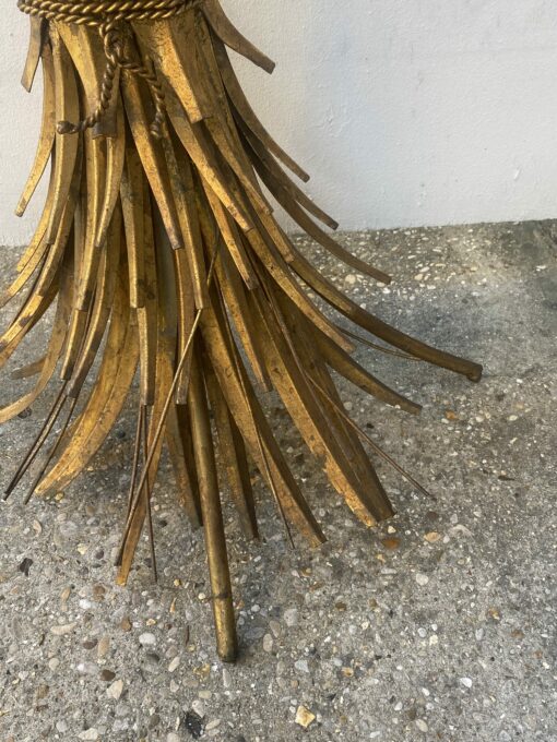 1970′ Wheat Sheaf Console Model After Goosens Golden Metal DLG Coco Chanel 64 X H 79 cm - Image 5