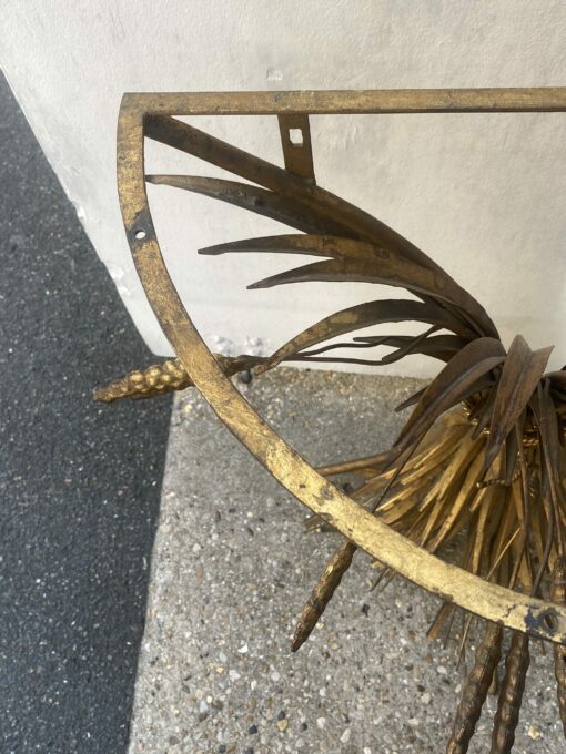 1970′ Wheat Sheaf Console Model After Goosens Golden Metal DLG Coco Chanel 64 X H 79 cm - Image 7