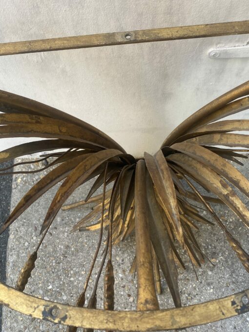 1970′ Wheat Sheaf Console Model After Goosens Golden Metal DLG Coco Chanel 64 X H 79 cm - Image 8