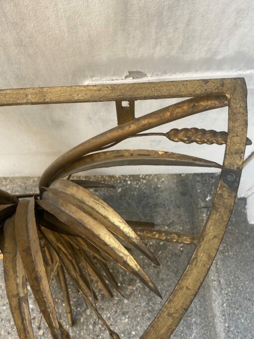 1970′ Wheat Sheaf Console Model After Goosens Golden Metal DLG Coco Chanel 64 X H 79 cm - Image 9