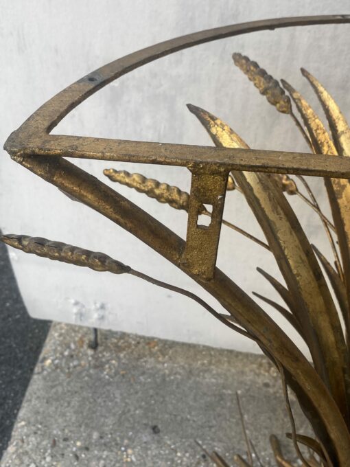 1970′ Wheat Sheaf Console Model After Goosens Golden Metal DLG Coco Chanel 64 X H 79 cm - Image 11