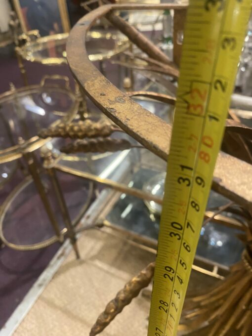 1970′ Wheat Sheaf Console Model After Goosens Golden Metal DLG Coco Chanel 64 X H 79 cm - Image 17