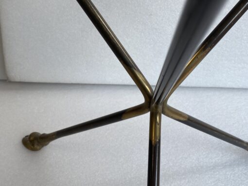 1970′ Paire De Guéridons Bronze Ou Laiton Patiné Plateau Verre Maison Charles Ou Jansen H 41 Diam 60 cm – Image 9