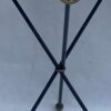 1940/50 ′ Wrought Iron Pedestal Table Brass Ornaments Jacques Adnet Style Diameter 49 cm - Image 2