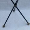 1940/50 ′ Wrought Iron Pedestal Table Brass Ornaments Jacques Adnet Style Diameter 49 cm - Image 8