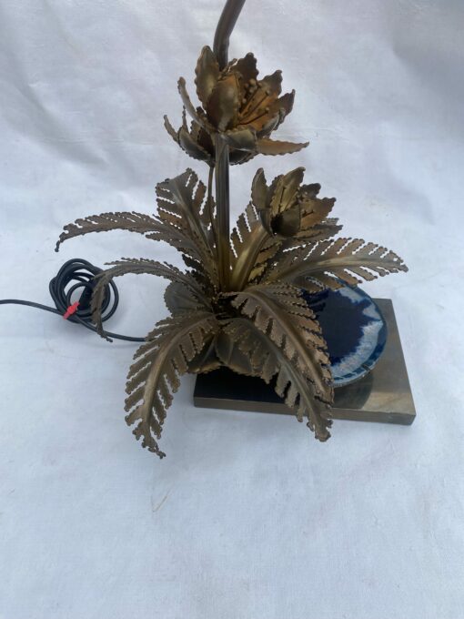 1970′ Lampe Aux Nenuphars En Bronze Doré Et Agate DLG Duval Brasseur Ou Isabelle Faure – Image 11