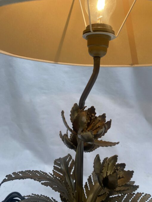 1970′ Lampe Aux Nenuphars En Bronze Doré Et Agate DLG Duval Brasseur Ou Isabelle Faure – Image 6