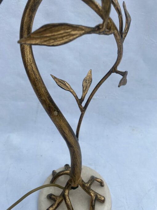 1970/80′ Decor Vegetal Lamp In Golden Metal Signed Banci H 50 cm - Image 3