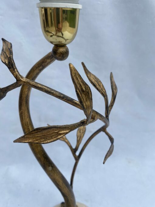 1970/80′ Decor Vegetal Lamp In Golden Metal Signed Banci H 50 cm - Image 4