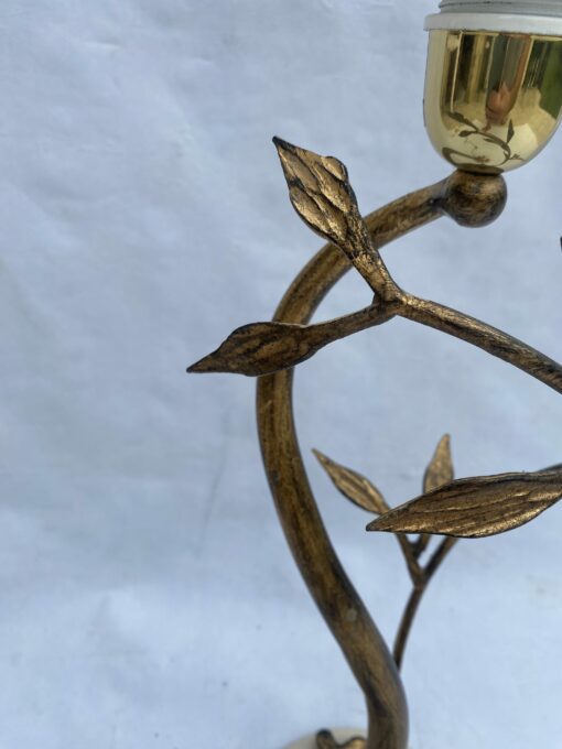 1970/80′ Decor Vegetal Lamp In Golden Metal Signed Banci H 50 cm - Image 5