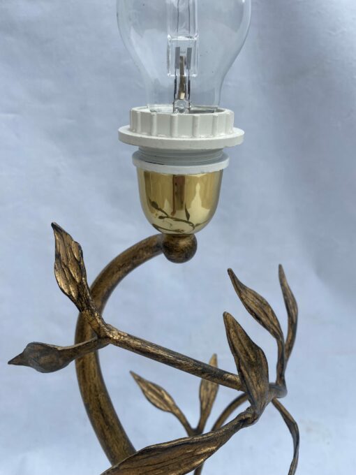 1970/80′ Decor Vegetal Lamp In Golden Metal Signed Banci H 50 cm - Image 6