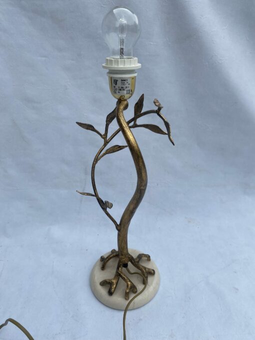 1970/80′ Decor Vegetal Lamp In Golden Metal Signed Banci H 50 cm - Image 9