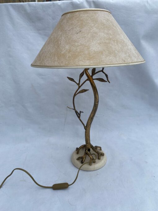 1970/80′ Decor Vegetal Lamp In Golden Metal Signed Banci H 50 cm - Image 10