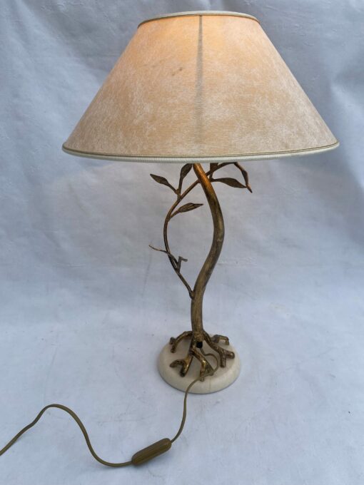 1970/80′ Decor Vegetal Lamp In Golden Metal Signed Banci H 50 cm - Image 11