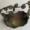 1900' Corbeille A Fruit Bronze Patiné Art Nouveau, Grue Du Japon Et Nénuphars 47 X 58 X H 54 cm – Image 3