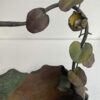1900' Corbeille A Fruit Bronze Patiné Art Nouveau, Grue Du Japon Et Nénuphars 47 X 58 X H 54 cm – Image 5