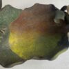 1900' Corbeille A Fruit Bronze Patiné Art Nouveau, Grue Du Japon Et Nénuphars 47 X 58 X H 54 cm – Image 6
