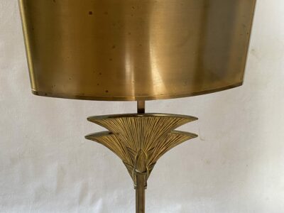 1965' Maison Charles Byblos Bronze Decor Papyrus Sculpture Lamp Signed