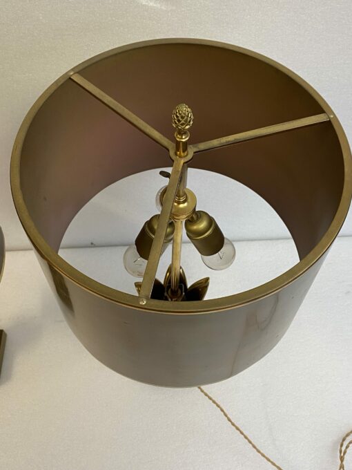 1970′ Paire De Lampes Ou Similaires En Bronze Signée Charles Modéle Fleur De Lotus – Image 8