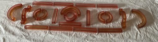 1875/1900' Baccarat Table Runner Red Color Tors Model Signed 200 X 50 cm - Image 2