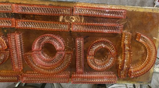 1875/1900' Baccarat Table Runner Red Color Tors Model Signed 200 X 50 cm - Image 14