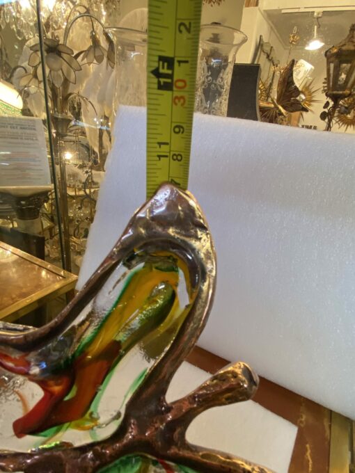 1970/80 Papillon En Bronze Et Pâte De Verre, Sculpture Signée LOHE – Image 14