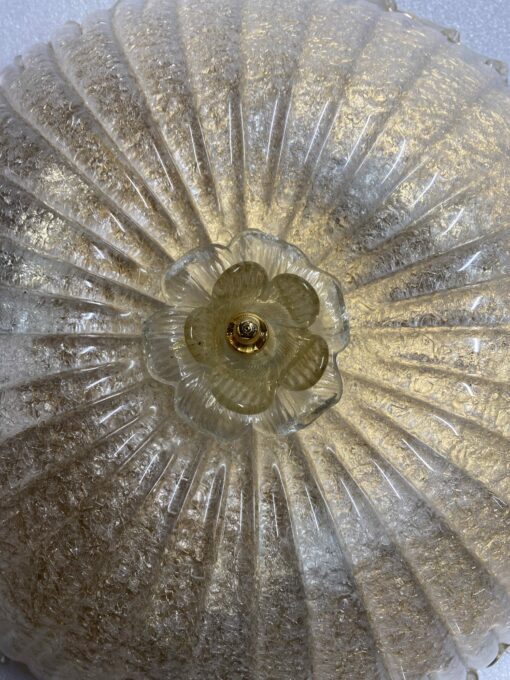 1970/80′ Murano Glass Or Crystal Ceiling Lamp Barovier & Toso Ø 50 cm - Image 2