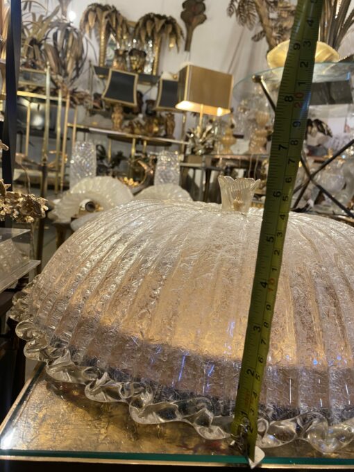 1970/80′ Murano Glass Or Crystal Ceiling Lamp Barovier & Toso Ø 50 cm - Image 7