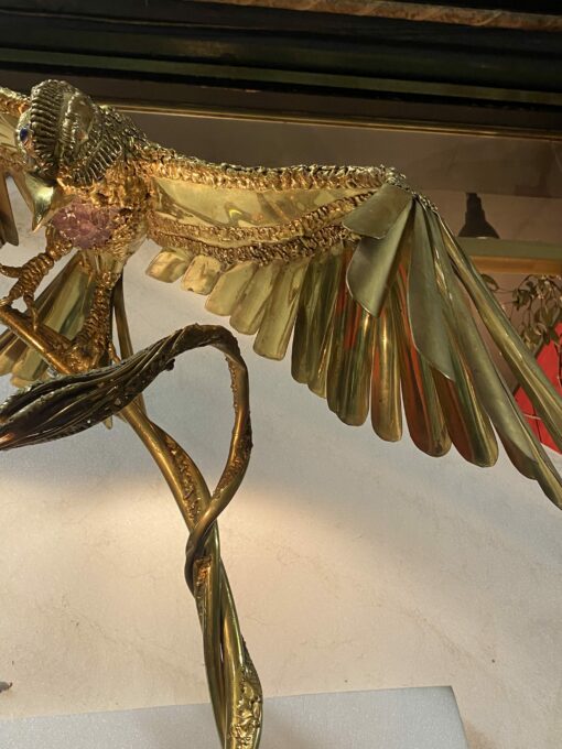 1970′ Perched Eagle With Outstretched Wings RICHARD AND ISABELLE FAURE for HONORÉ – PARIS Or Fernandez Or Duval Brasseur - Image 10
