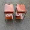 1950/70′ Pair of Shelves has 3 Levels With Bakelite Maison Baguès with Crosses Flower - Image 12