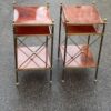 1950/70′ Pair of Shelves has 3 Levels With Bakelite Maison Baguès with Crosses Flower