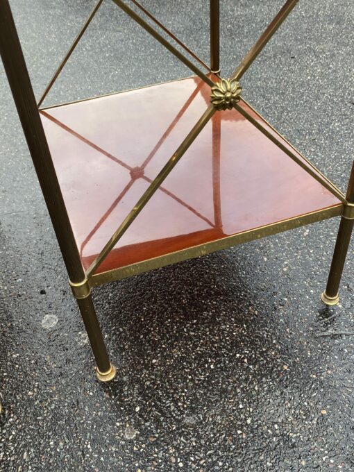 1950/70′ Pair of Shelves has 3 Levels With Bakelite Maison Baguès with Crosses Flower - Image 7