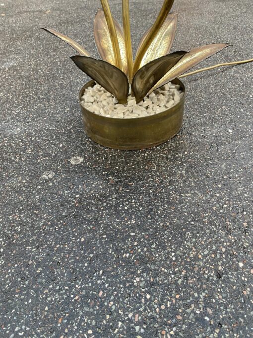 1970′ Maison Jansen Brass Illuminating Plant 3 Heads H 100 cm - Image 5