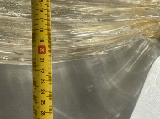 1970′ Vase  Cristal Murano Avec Paillons D’ Or Signés Murano Alberto Dama H 36 cm – Image 10