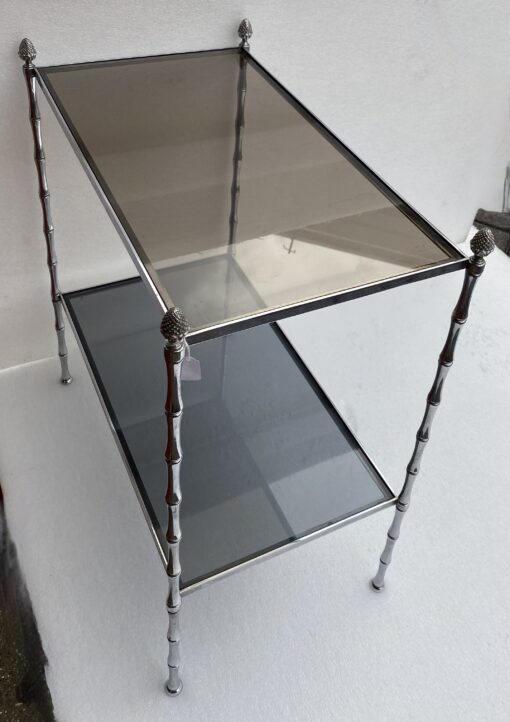 1950/70′ Rectangular Sofa End Maison Bagués Silver Brass 56 X 33 X H 63 cm - Image 2
