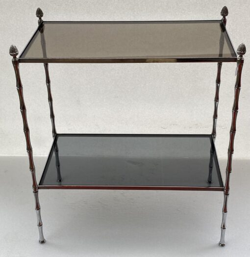 1950/70′ Rectangular Sofa End Maison Bagués Silver Brass 56 X 33 X H 63 cm - Image 4