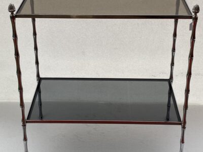 1950/70′ Rectangular Sofa End Maison Bagués Silver Brass 56 X 33 X H 63 cm