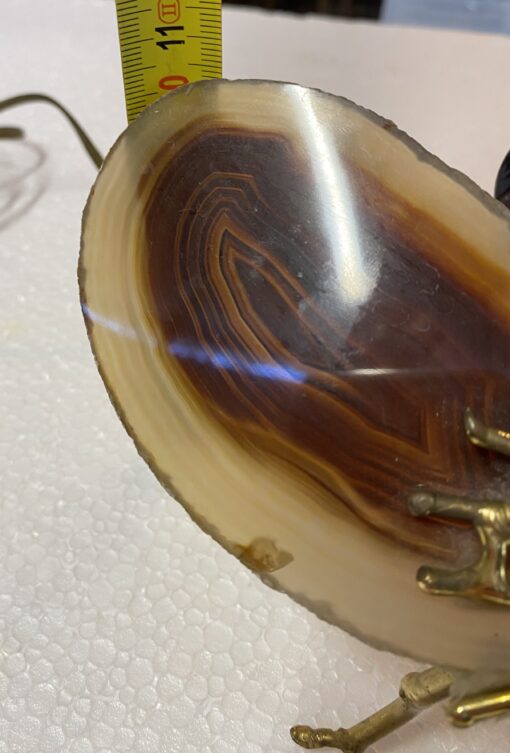 1970’ Bee Wall Lamp in Bronze or Brass, Duval Brasseur Or Isabelle Faure, 1 Bulb, Agate Wings: 28 X H 35 cm - Image 3