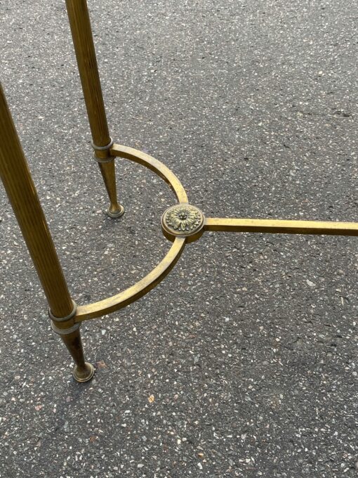 1950/70 Console Or End Of Sofa Gilt Bronze Maison Jansen Or Maison Charles Or Maison Bagués Aged Oxidized Mirror Tray With Spacer 65 cm X 25 X H 56 cm - Image 5