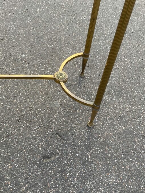 1950/70 Console Or End Of Sofa Gilt Bronze Maison Jansen Or Maison Charles Or Maison Bagués Aged Oxidized Mirror Tray With Spacer 65 cm X 25 X H 56 cm - Image 4